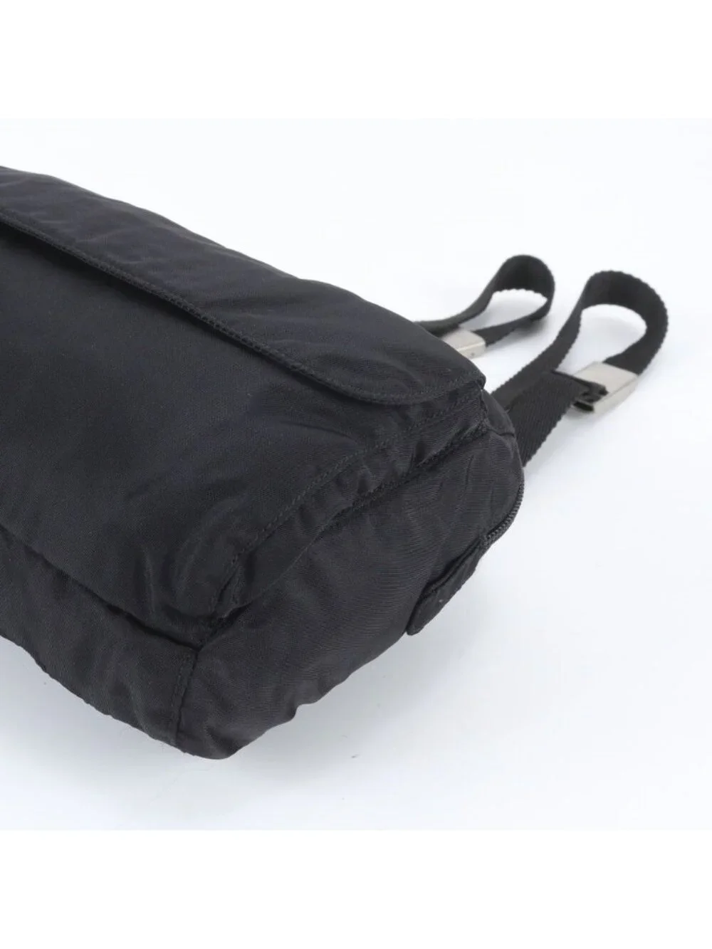Prada Tessuto Nylon Triangle Logo Backpack Black